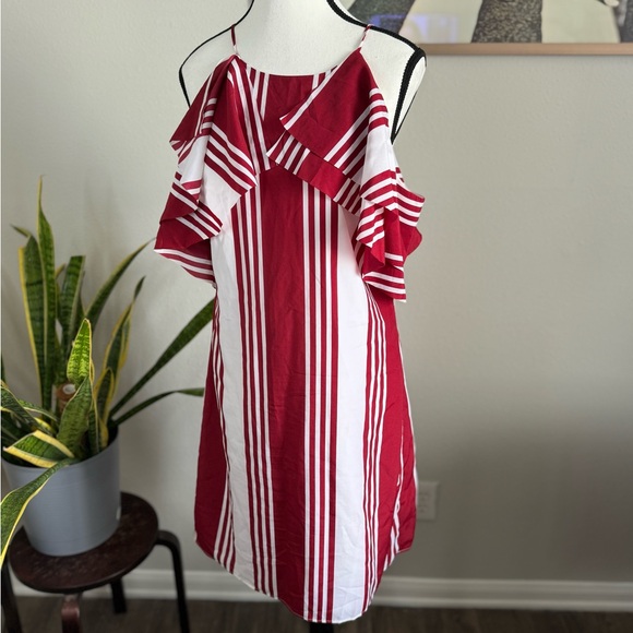 Banana Republic Maroon Off-the-shoulder Dress - Picture 1 of 6